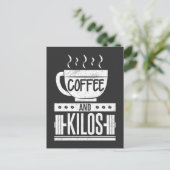 Carte Postale Weightlifter Poids PR Gift Coffee Lover (Debout devant)