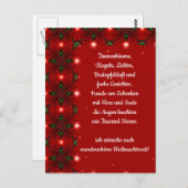 Carte Postale Weihnachtsgedicht Deutsch, Ajouter Votre Texte (Devant / Derrière)