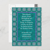 Carte Postale Weihnachtsgedicht Deutsch, Ajouter Votre Texte (Devant / Derrière)