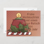Carte Postale Weihnachtsmotiv mit Kerze (Devant / Derrière)