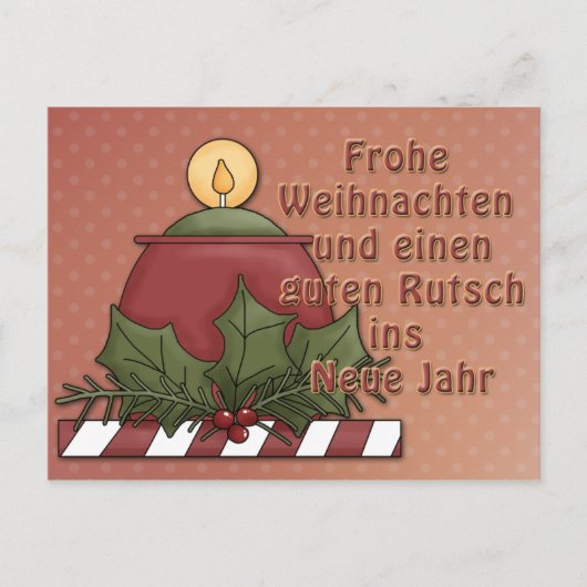 Carte Postale Weihnachtsmotiv mit Kerze (Devant)