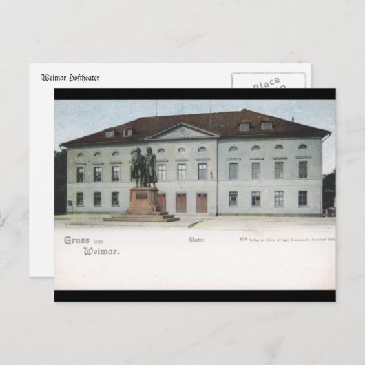 Carte Postale Weimar Hoftheater (Devant / Derrière)