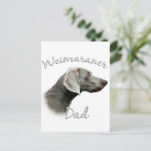 Carte Postale Weimaraner Papa 2 (Debout devant)