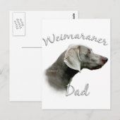 Carte Postale Weimaraner Papa 2 (Devant / Derrière)