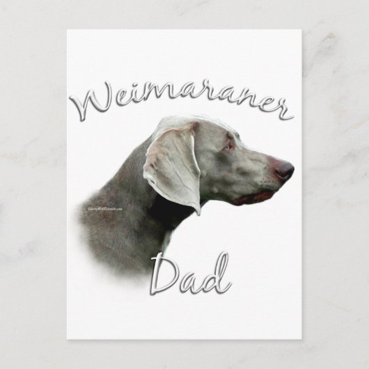 Carte Postale Weimaraner Papa 2 (Devant)
