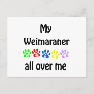 Carte Postale Weimaraner Walks Design