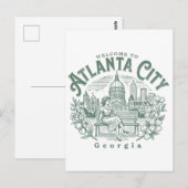 Carte Postale Welcome to Atlanta City Georgia (Devant / Derrière)