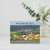 Carte Postale welcome to fall pumpkin farm post card (Debout devant)