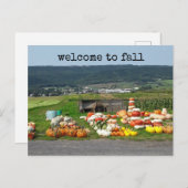 Carte Postale welcome to fall pumpkin farm post card (Devant / Derrière)
