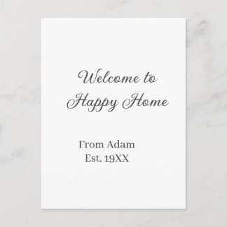 Carte Postale Welcome to home real estate house inauguration est
