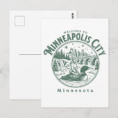 Carte Postale Welcome to Minneapolis City Minnesota (Devant / Derrière)