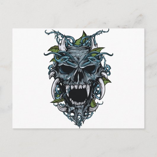 Carte Postale Wellcoda Evil Horror Skull Scull Masque (Devant)