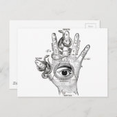 Carte Postale Wellcoda Illuminati Compass serpent main (Devant / Derrière)