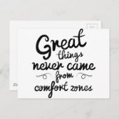 Carte Postale Wellcoda Les Bonnes Choses Ne Sont Jamais Venues D (Devant / Derrière)