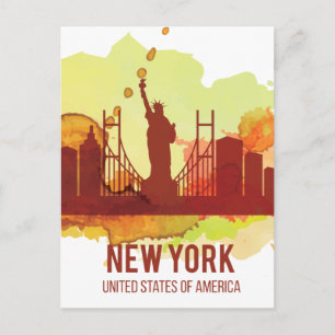 Carte Postale Wellcoda New York City NYC USA Liberty