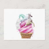 Carte Postale Wellcoda Unicorn Cornetto Fun Ice Cream (Devant)