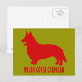 Carte Postale Welsh Corgi Cardigan (Devant / Derrière)