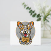 Carte Postale Welsh Corgi Mummy Cute Halloween Costume (Debout devant)
