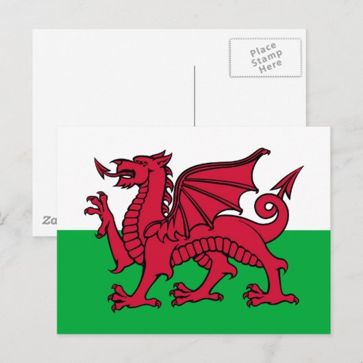 Carte Postale Welsh Dragon (Devant / Derrière)