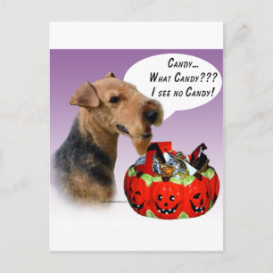 Carte Postale Welsh Terrier Halloween Candy