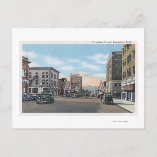 Carte Postale Wenatchee, Washington Wenatchee Avenue Scène # (Devant)