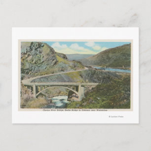 Carte Postale Wenatchee, WAView du pont de la rivière Chelan