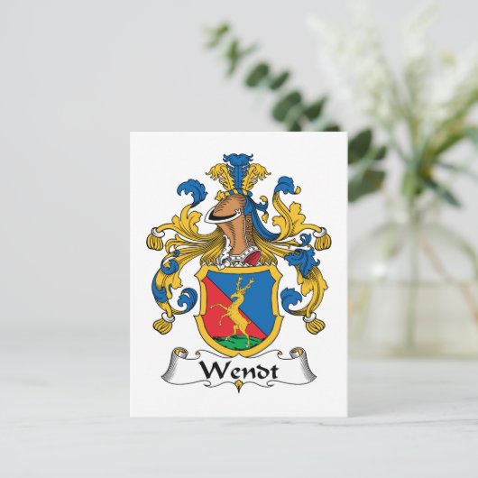 Carte Postale Wendt Family Crest (Debout devant)