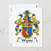 Carte Postale Wendt Family Crest (Devant / Derrière)