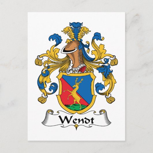 Carte Postale Wendt Family Crest (Devant)