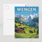 Carte Postale Wengen Suisse (Devant / Derrière)