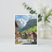 Carte Postale Wengen Suisse Travel (Debout devant)