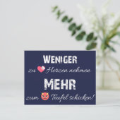 Carte Postale Weniger zu Herzen - mehr zum Teufel ! (Debout devant)