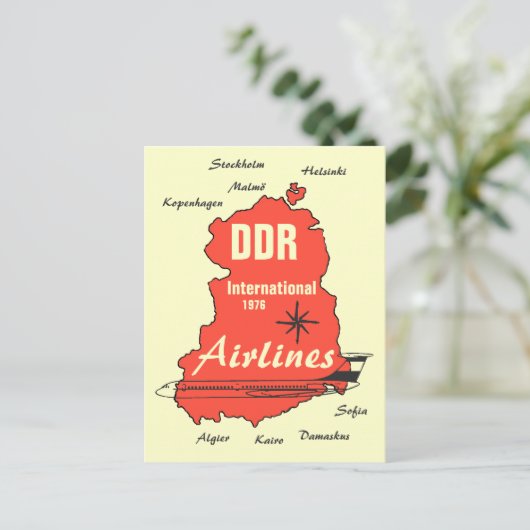 Carte Postale Werbedesign Interflug DDR (Debout devant)