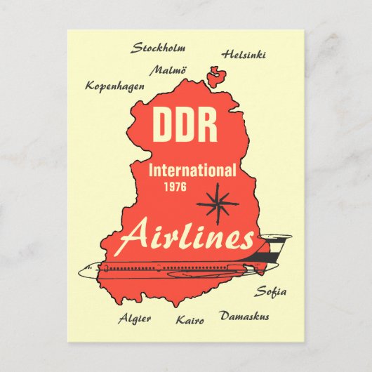 Carte Postale Werbedesign Interflug DDR (Devant)