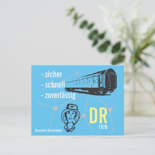 Carte Postale Werbedesign Reiseverkehr Deutsche Reichsbahn DDR. (Debout devant)
