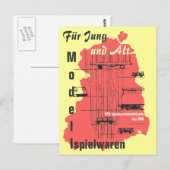 Carte Postale Werbung Modellspielwaren DDR. (Devant / Derrière)