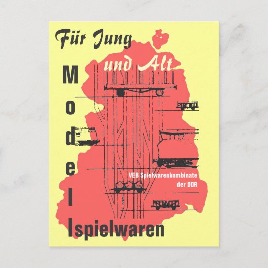 Carte Postale Werbung Modellspielwaren DDR. (Devant)