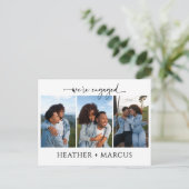 Carte Postale We're Engaged 3 Photo Script Postcard (Debout devant)