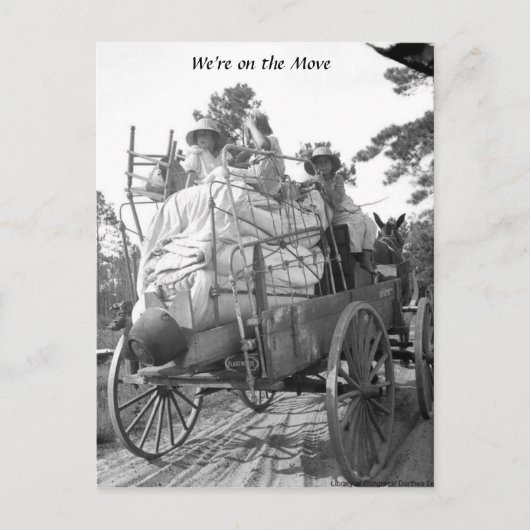 Carte postale We're on the Move (Devant)