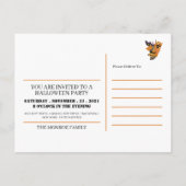 Carte Postale Werewolf classique, Invitation de la fête d'Hallow (Dos)