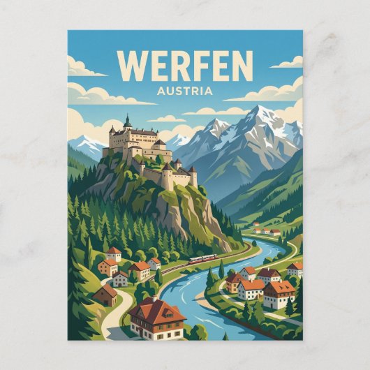 Carte Postale Werfen Autriche (Devant)