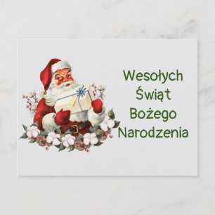 Carte Postale Wesołych Świąt Bożego Narodzenia Joyeux Noël