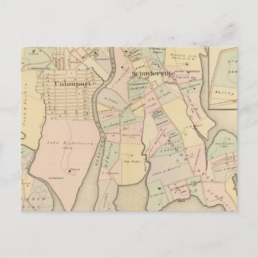 Carte Postale West Chester, Schuylerville, New York (Devant)