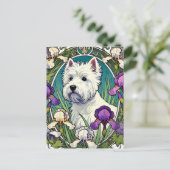Carte Postale West Highland Terrier Westie (Debout devant)