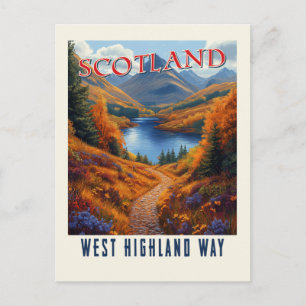 Carte Postale West Highland Way Scotland Vintage Randonnée Trave