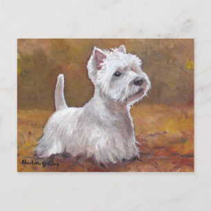 Carte postale West Highland White Terrier Dog Art