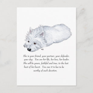 Carte Postale West Highland White Terrier Keepsakland