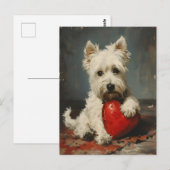 Carte Postale West Highland White Terrier Saint-Valentin (Devant / Derrière)