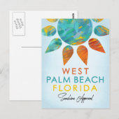 Carte Postale West Palm Beach Floride Sunshine Travel (Devant / Derrière)