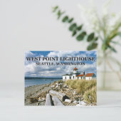 Carte Postale West Point Lighthouse, Seattle Washington (Debout devant)